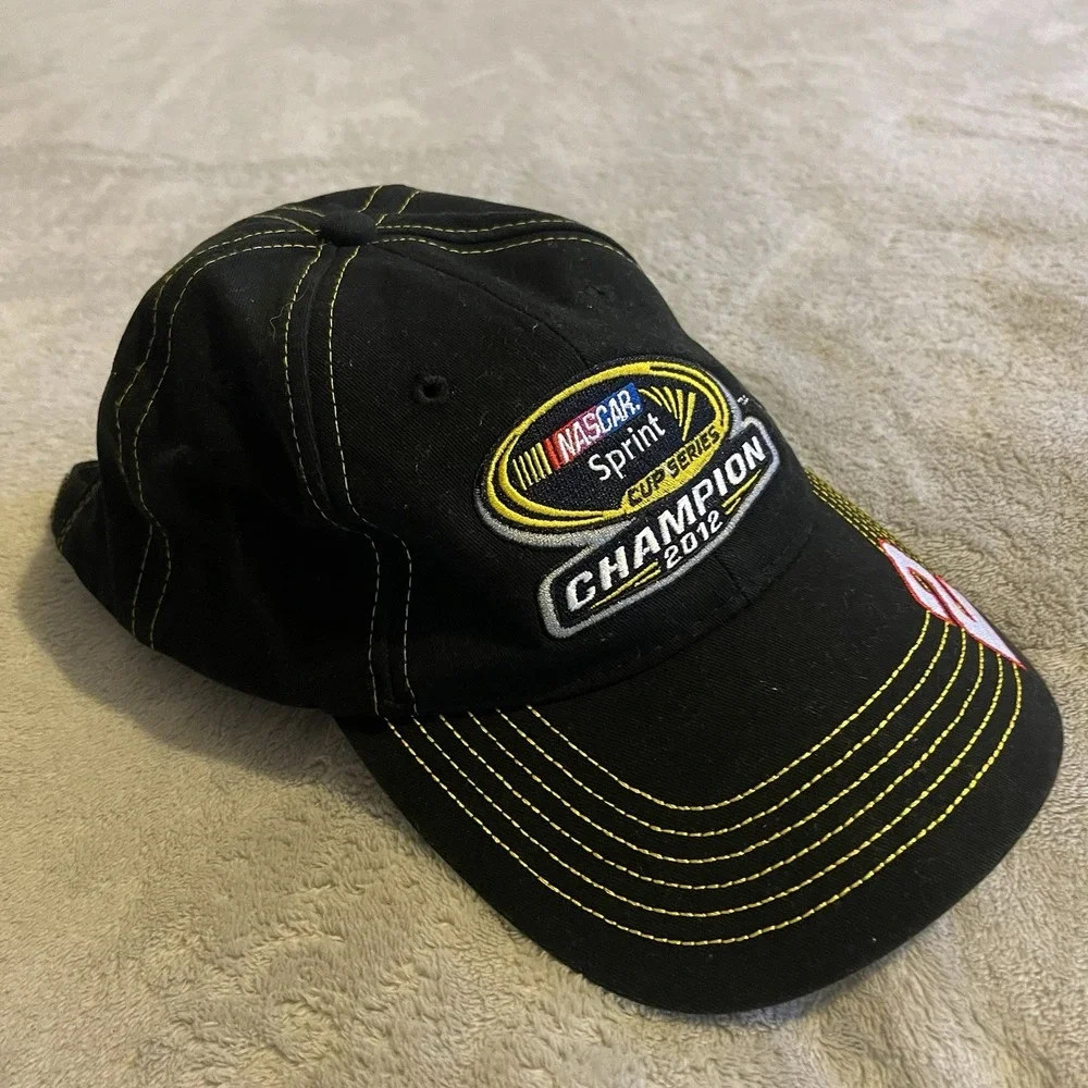 Nascar Hat Men One Size Black Chase Authentics Racing Adjustable‎ Trucker Cap